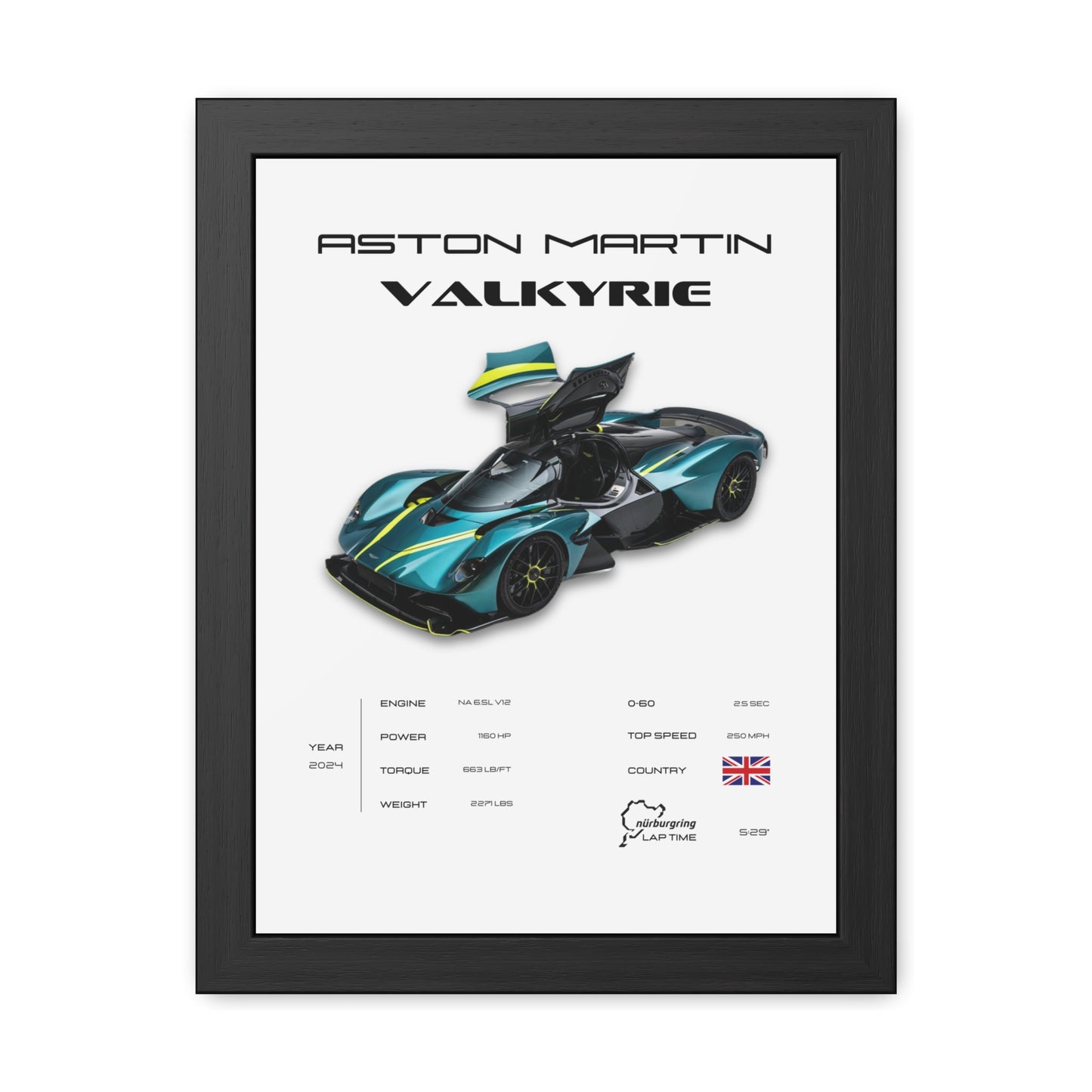 Aston Martin Valkyrie Framed Poster