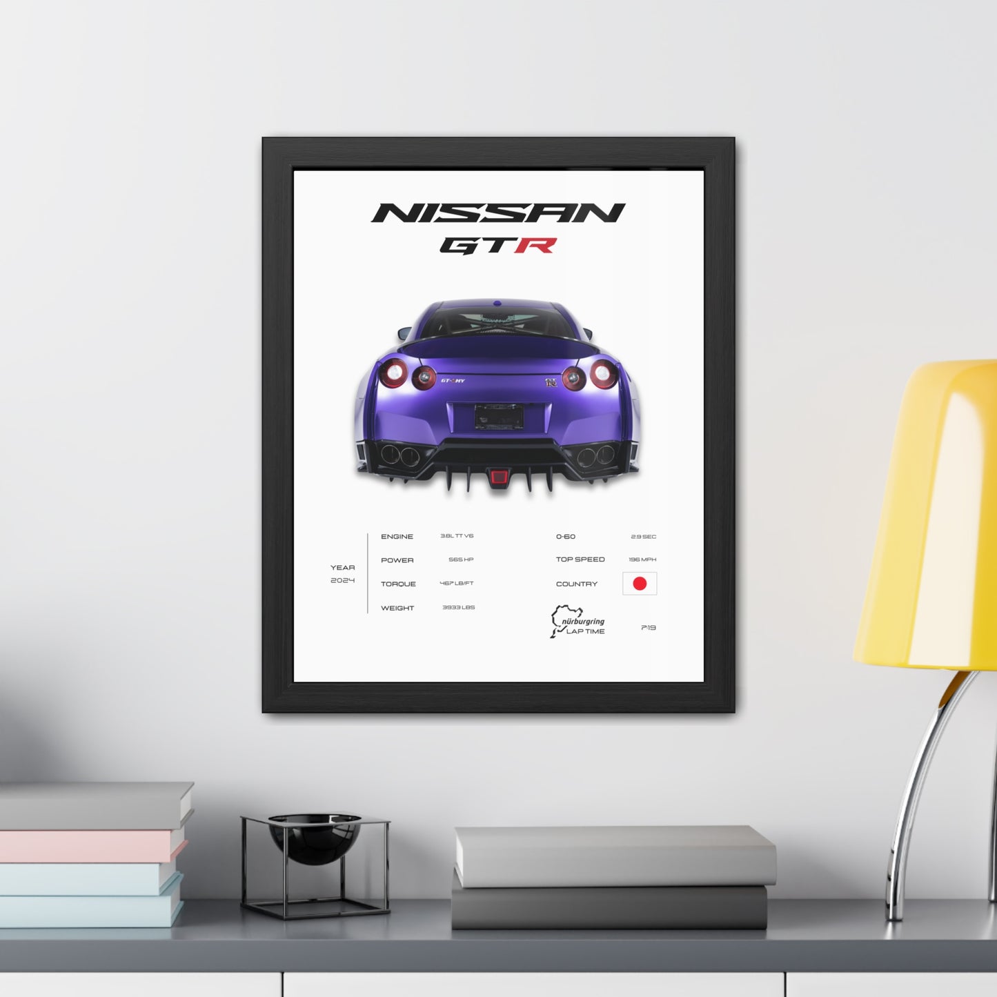 Nissan GTR Framed Poster