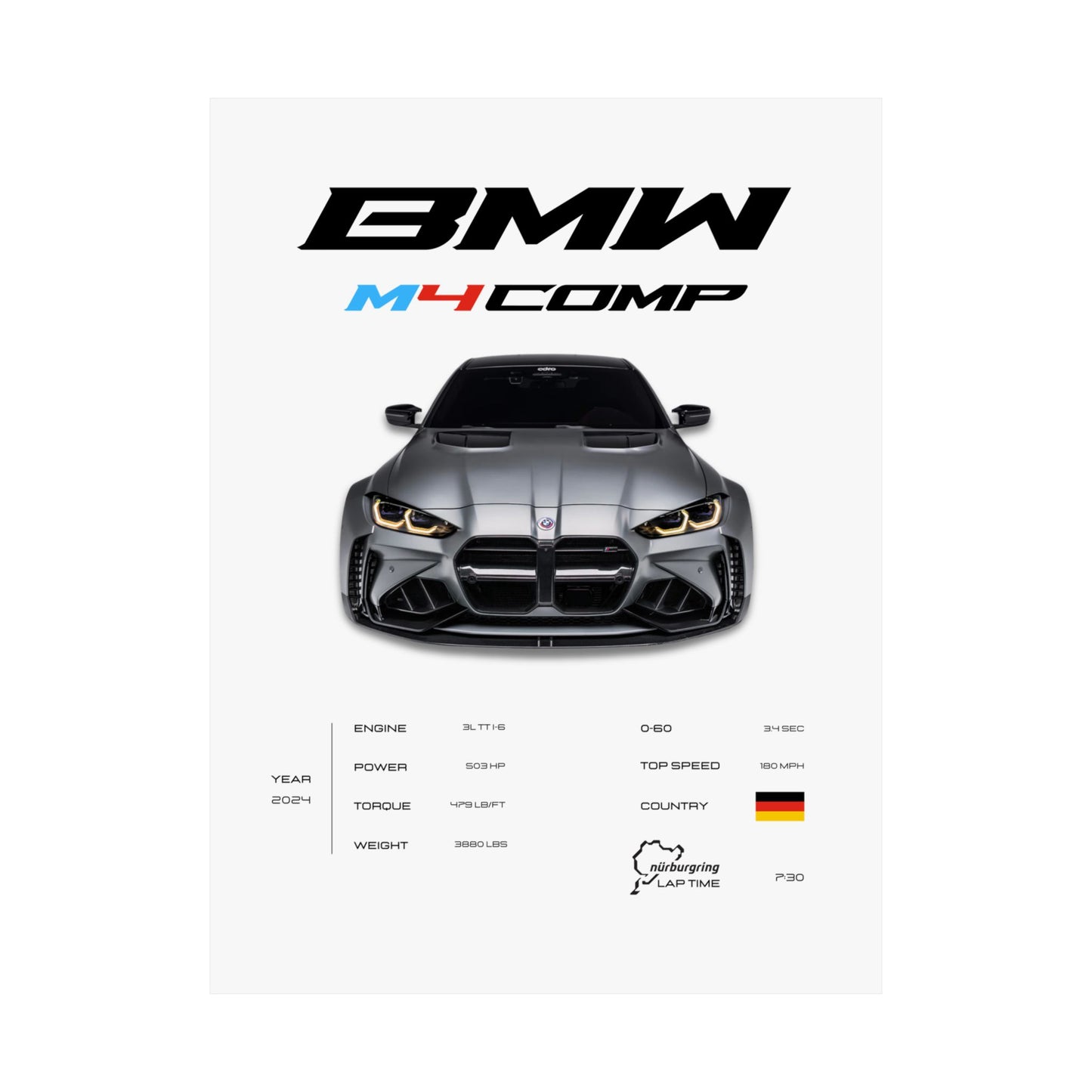 BMW M4 Competition Poster