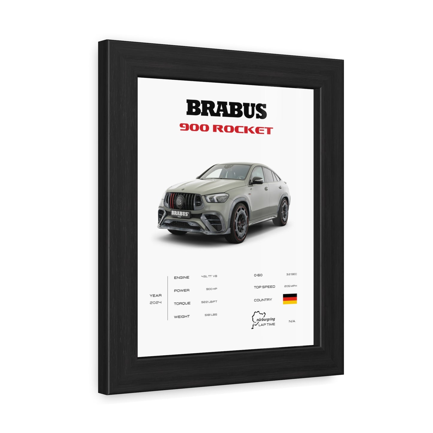 Brabus 900 Rocket Framed Poster