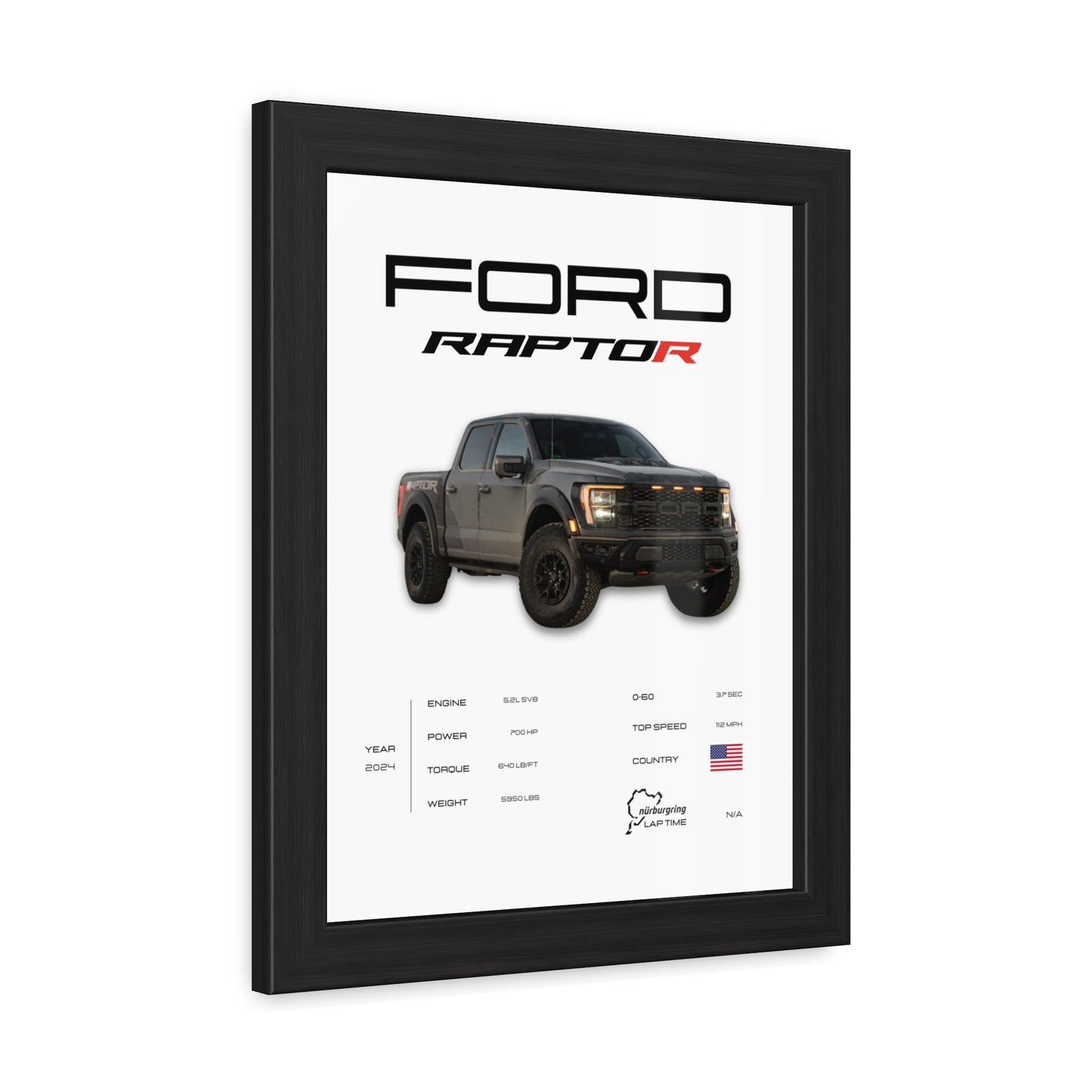 Ford Raptor Framed Poster