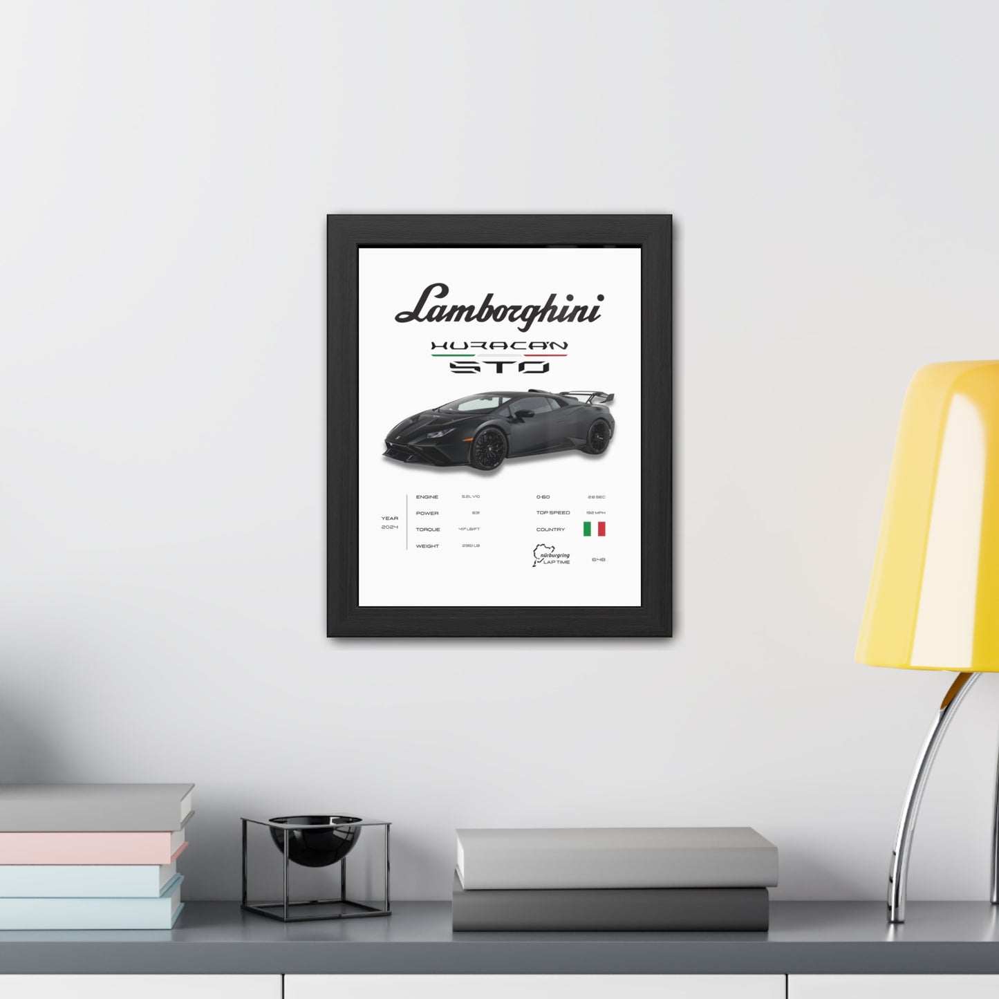 Lamborghini Huracan STO Framed Poster