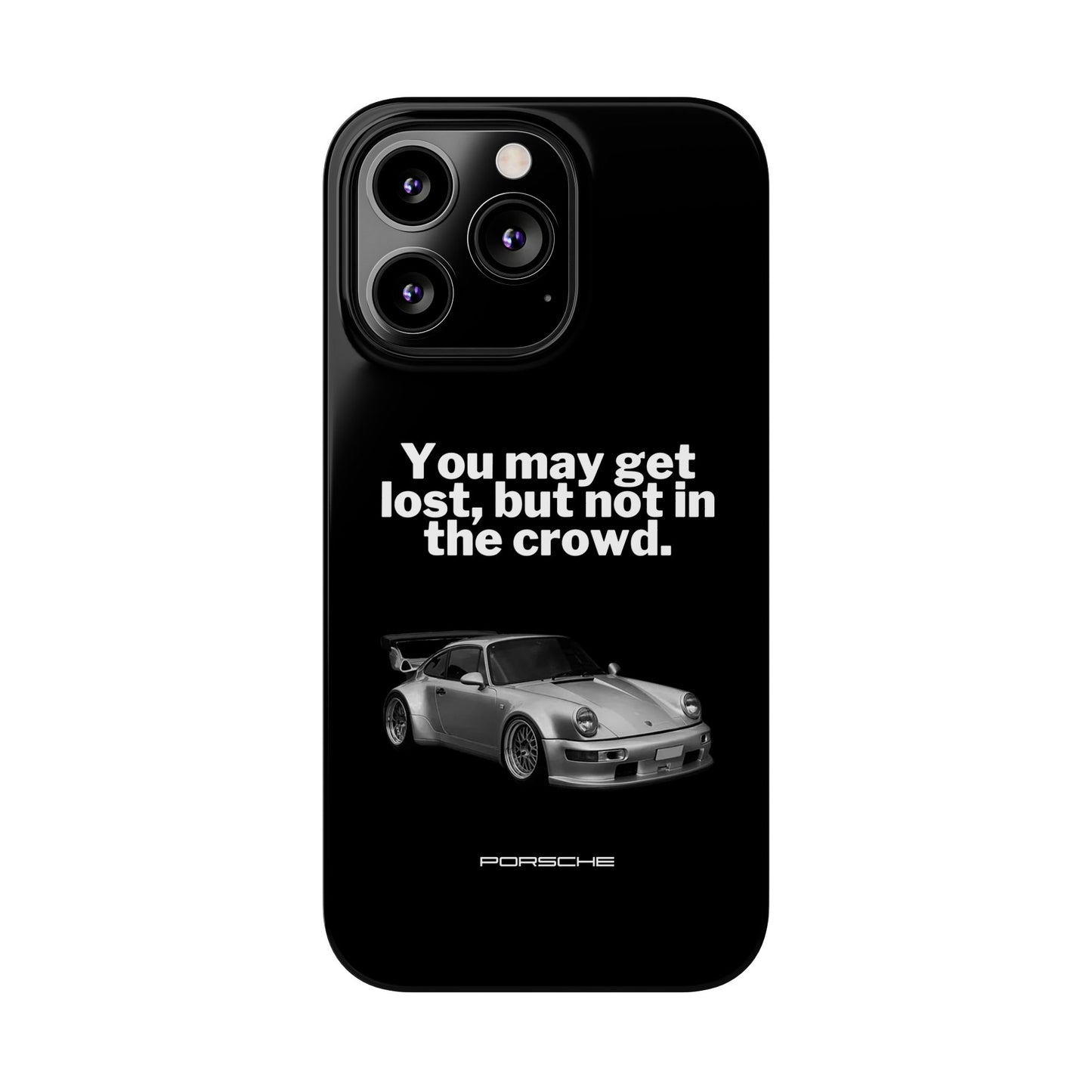 Lost In The Crowd iPhone Case - Black