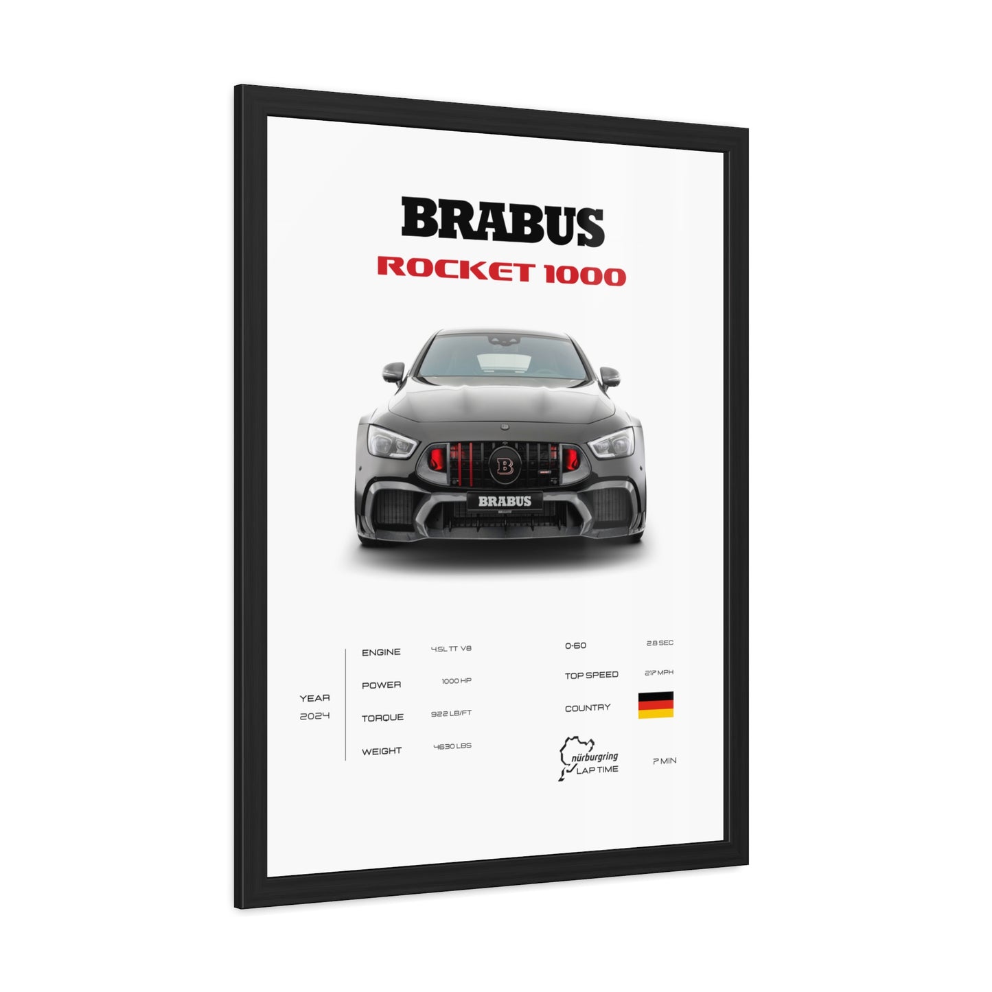 Brabus Rocket 1000 Framed Poster