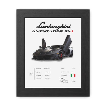 Lamborghini SVJ Framed Poster