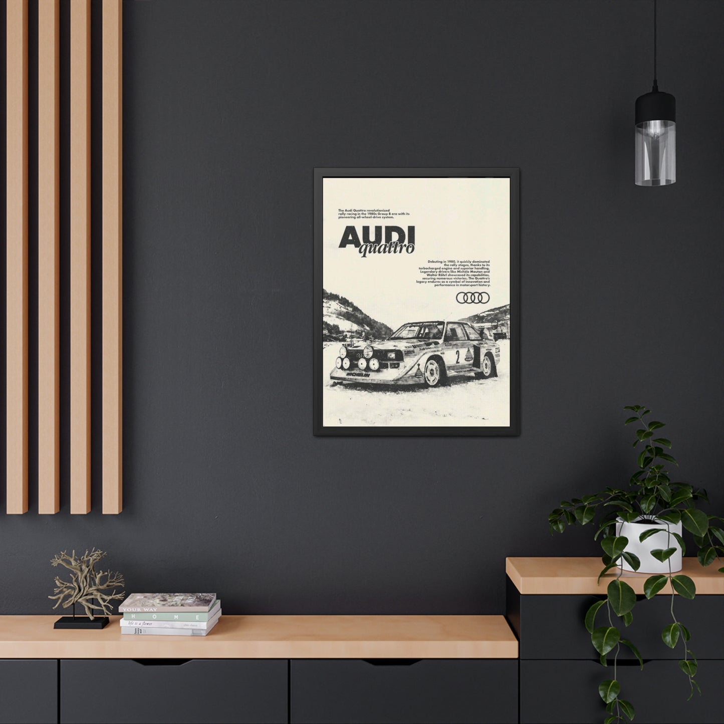 Audi S1 Vintage Rally Framed Poster
