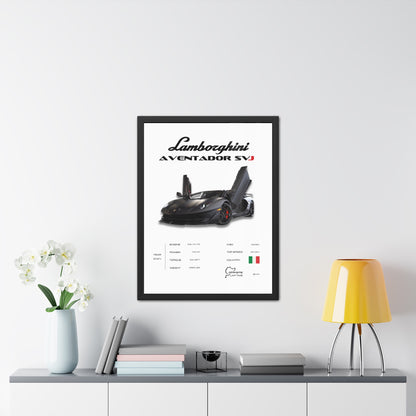 Lamborghini SVJ Framed Poster