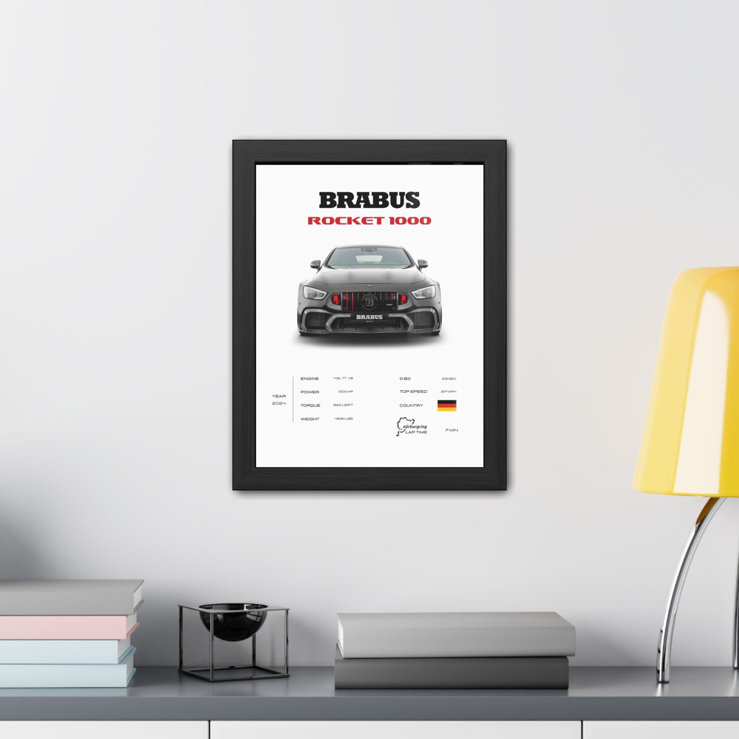 Brabus Rocket 1000 Framed Poster