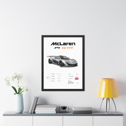 McLaren P1 GTR Framed Poster