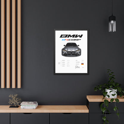 BMW M4 Competition Framed Poster