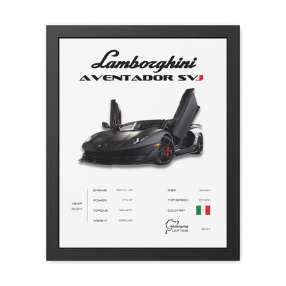 Lamborghini SVJ Framed Poster