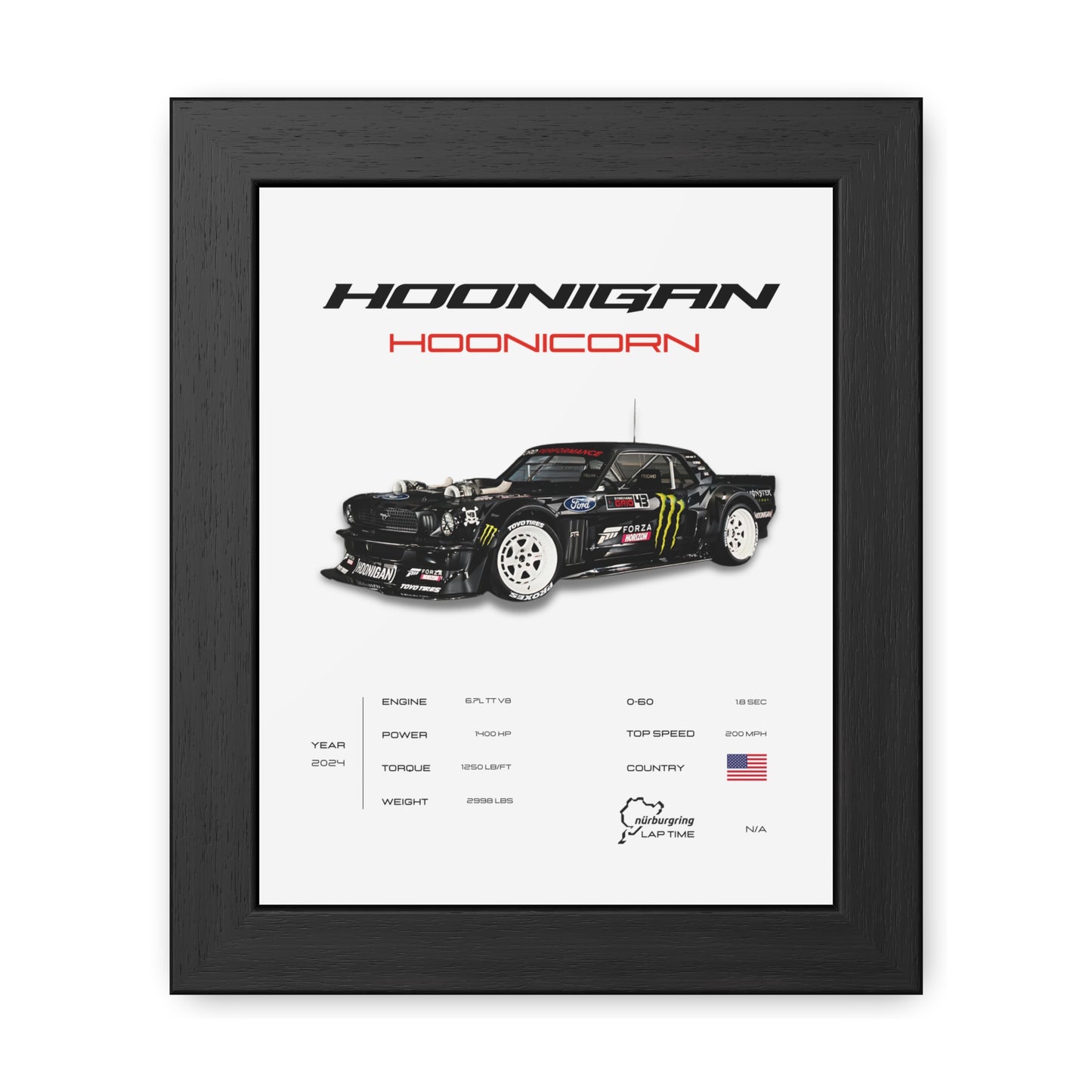 Hoonigan Hoonicorn Framed Poster