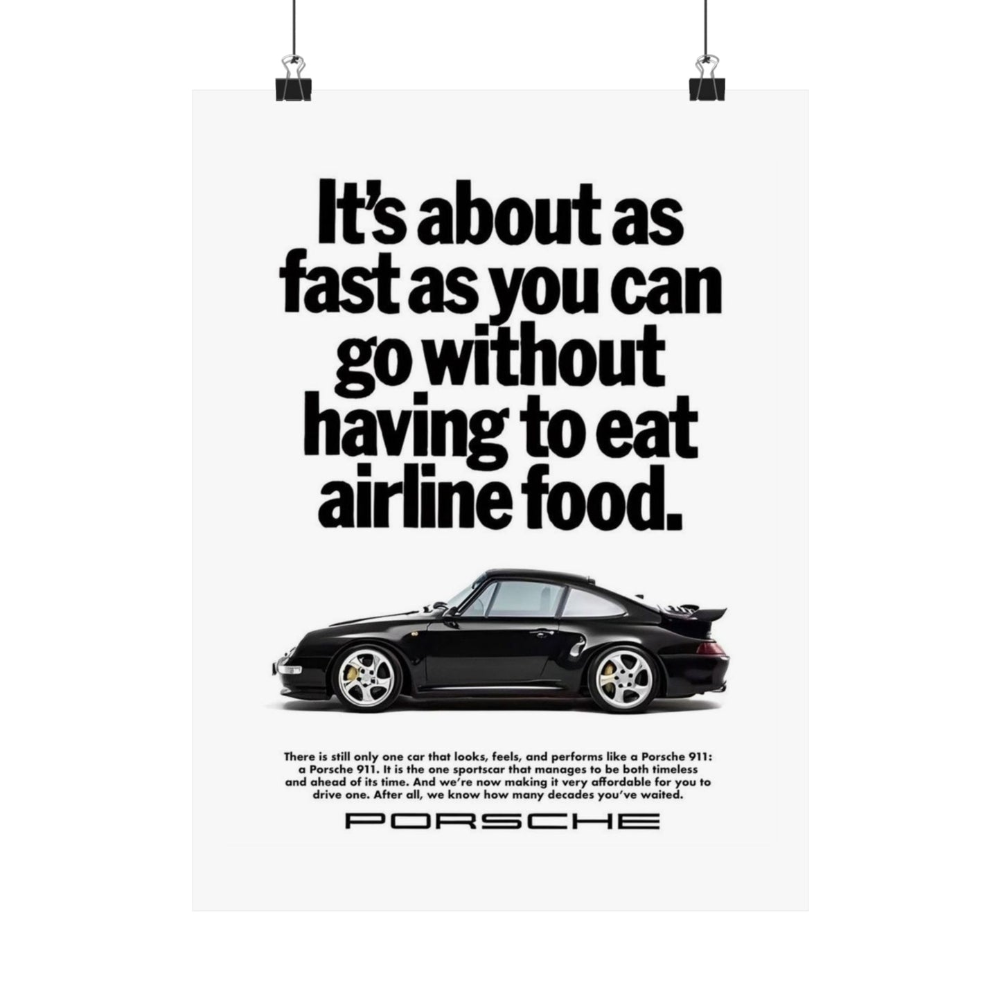 Vintage Porsche Ad Poster
