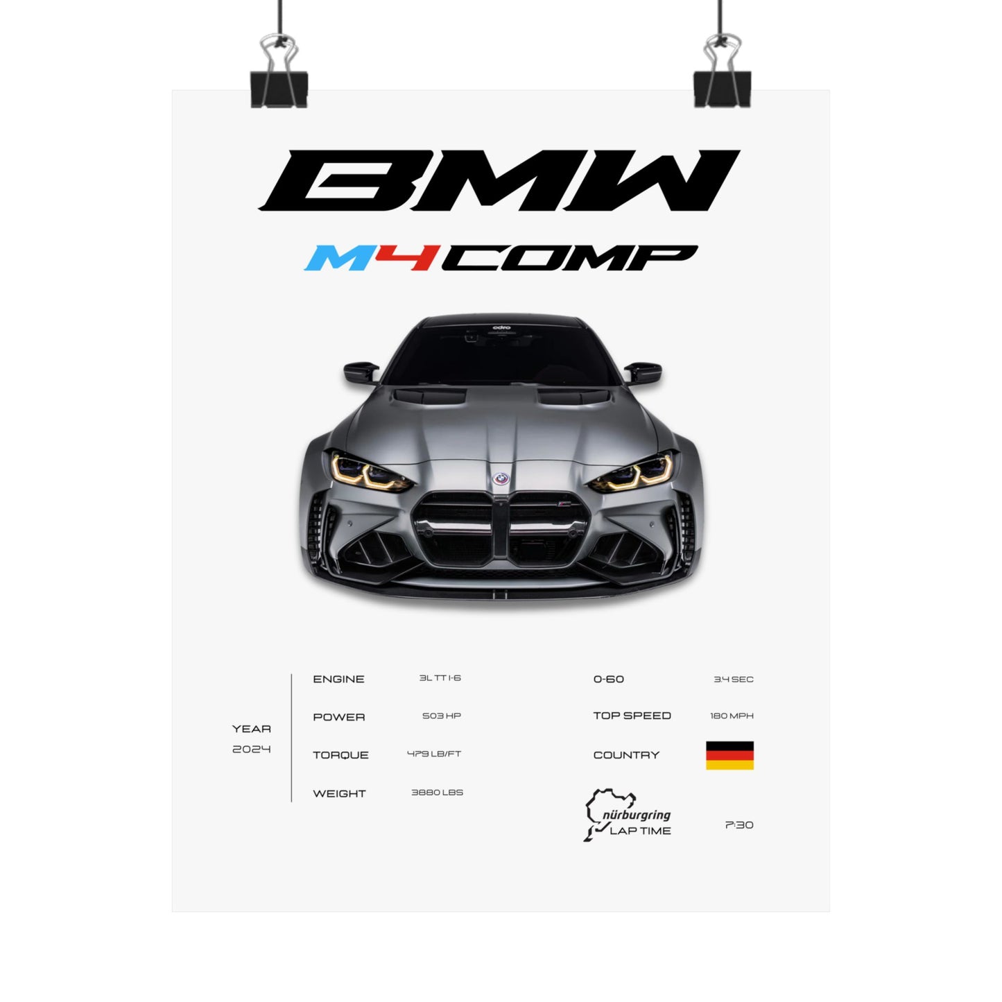BMW M4 Competition Poster