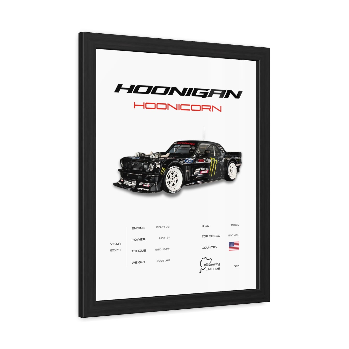 Hoonigan Hoonicorn Framed Poster