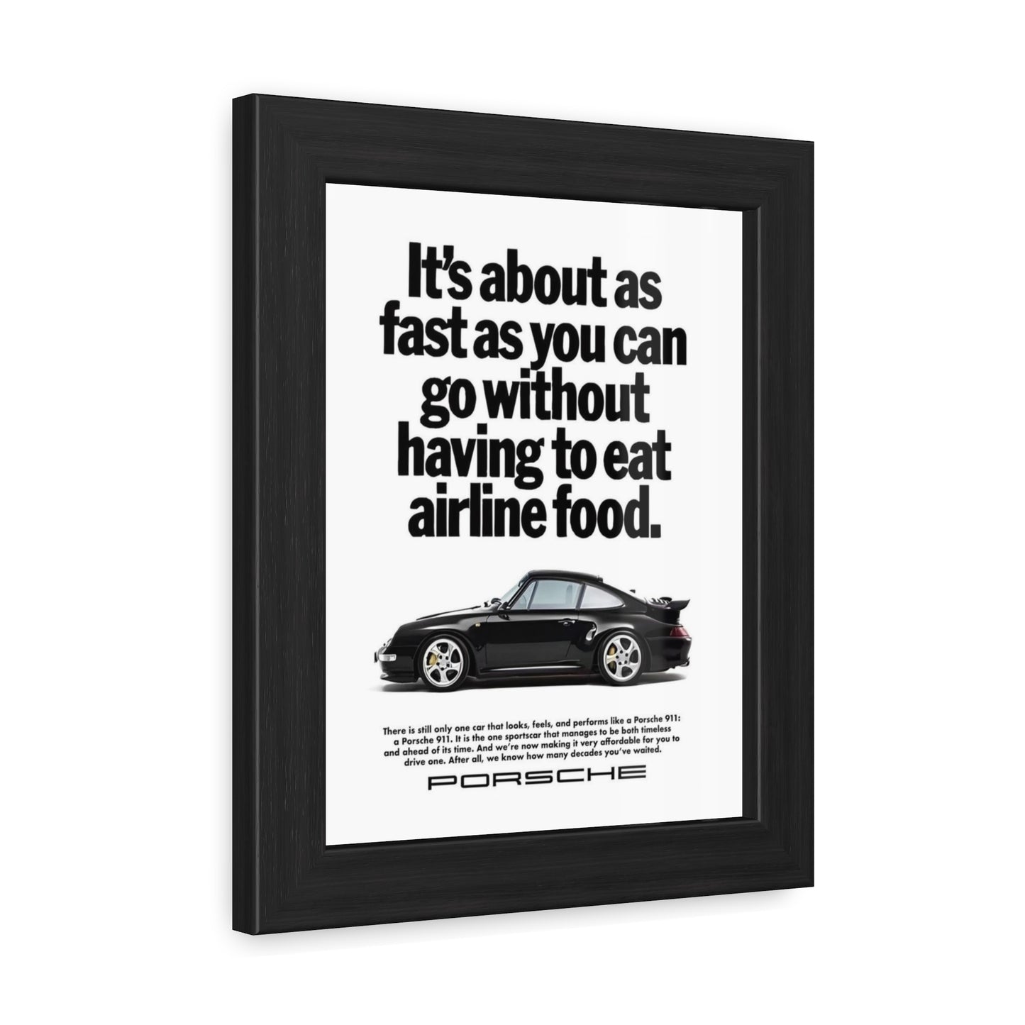 Vintage Porsche Ad Framed Poster