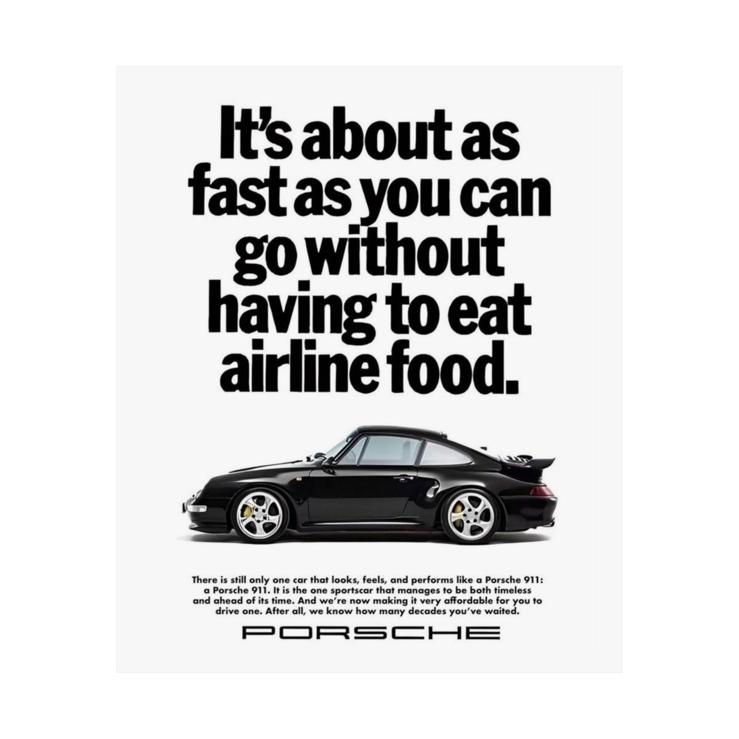 Vintage Porsche Ad Poster