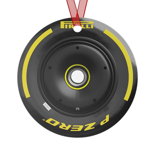 F1 Wheel Metal Ornament