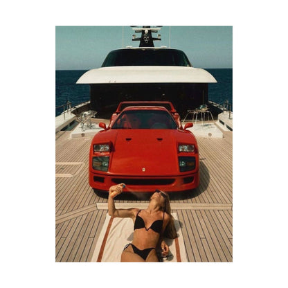 Ferrari F40 Yacht Poster