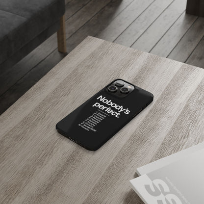 Nobody's Perfect Porsche iPhone Case
