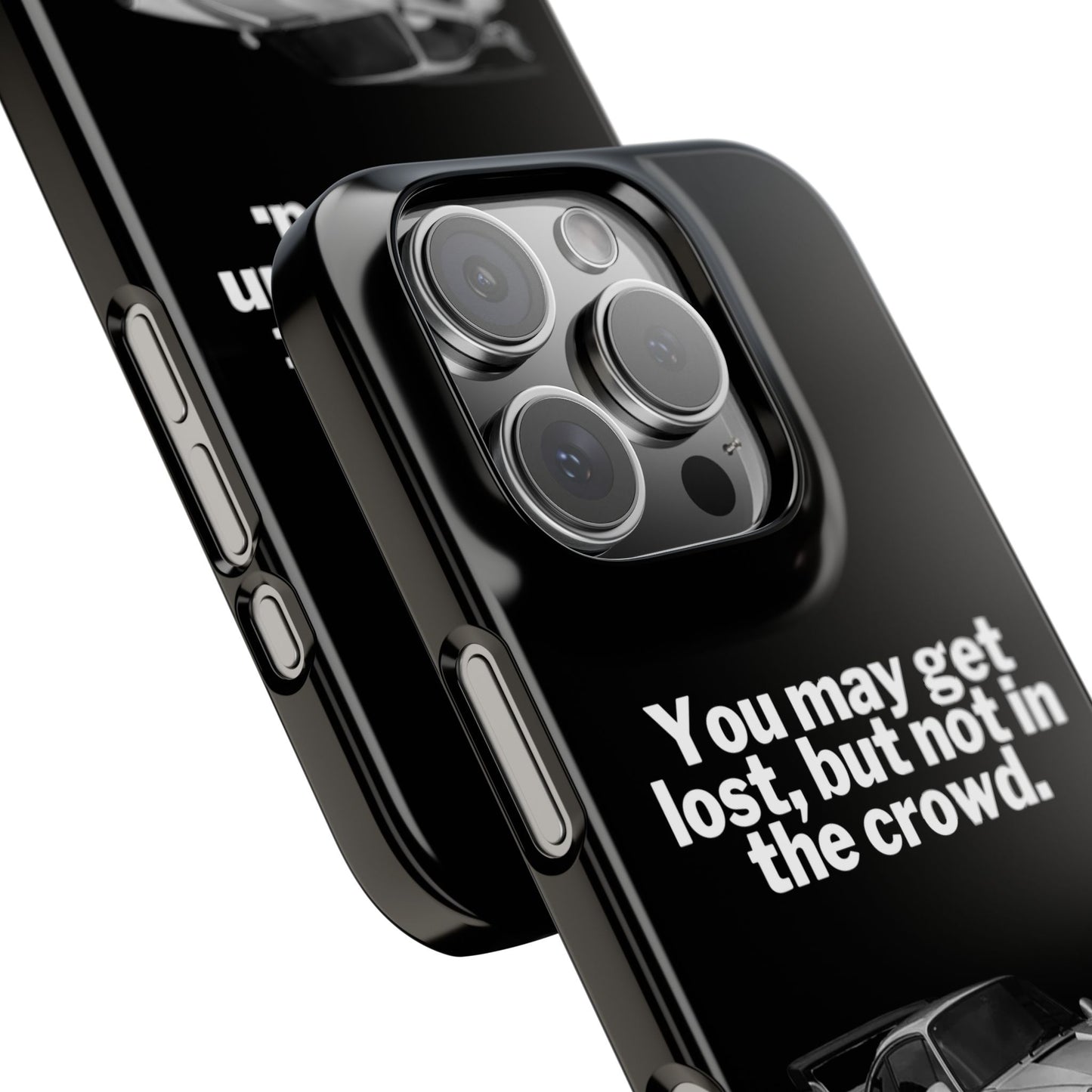 Lost In The Crowd iPhone Case - Black