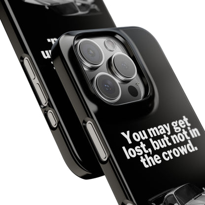 Lost In The Crowd iPhone Case - Black
