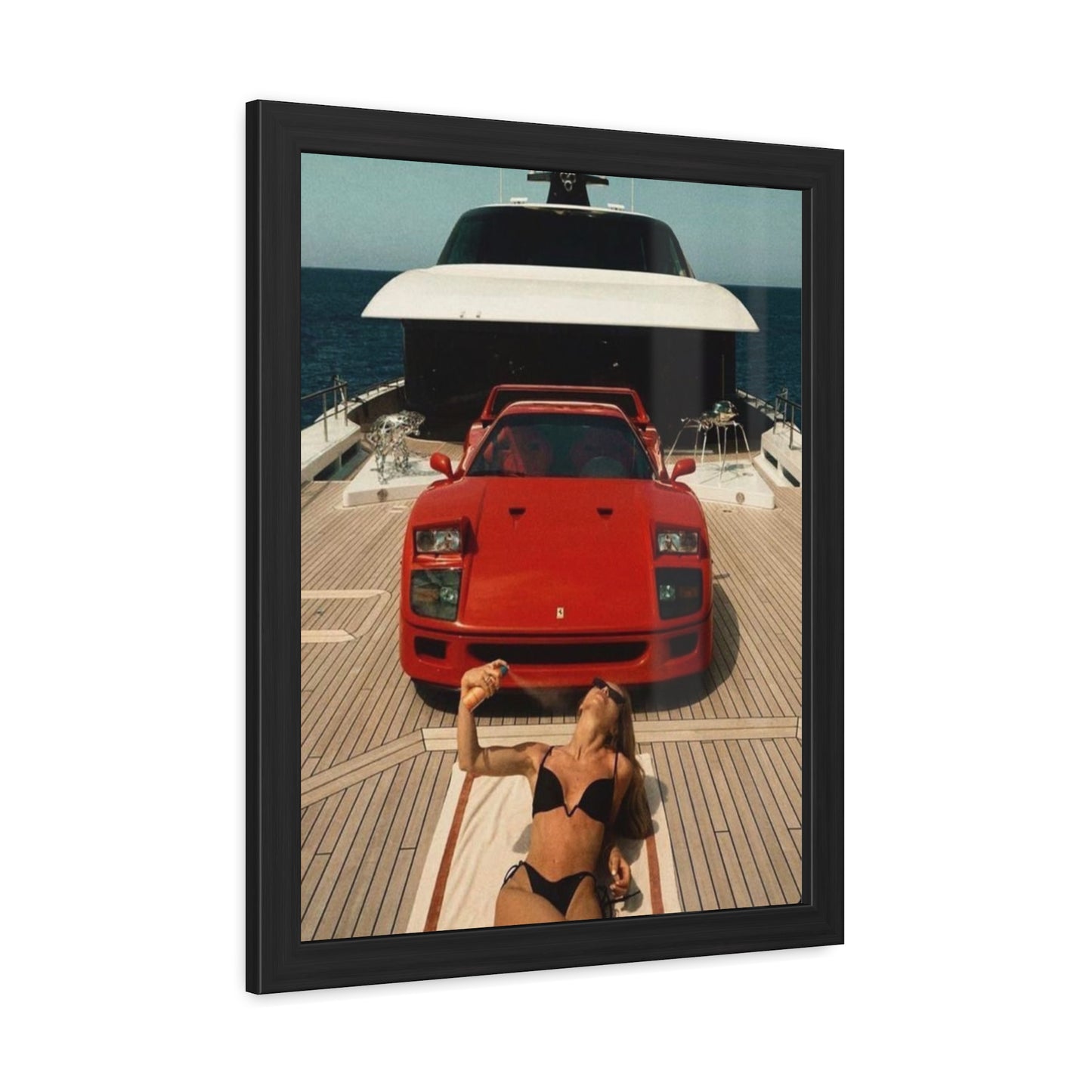 Ferrari F40 Yacht Framed Poster