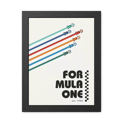 Vintage F1 Graphic Framed Poster