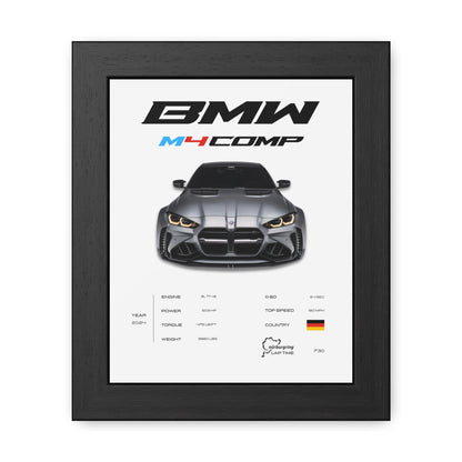 BMW M4 Competition Framed Poster