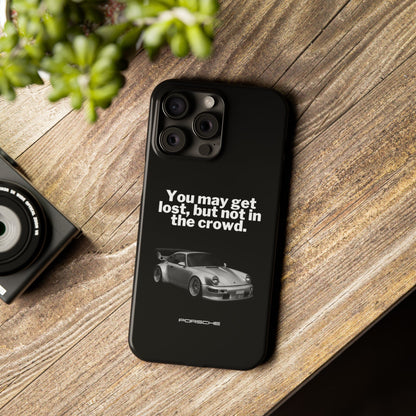Lost In The Crowd iPhone Case - Black
