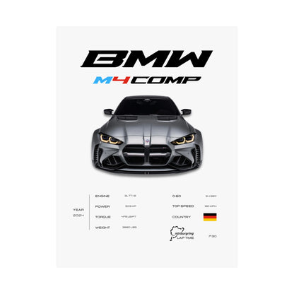 BMW M4 Competition Poster