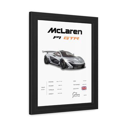 McLaren P1 GTR Framed Poster