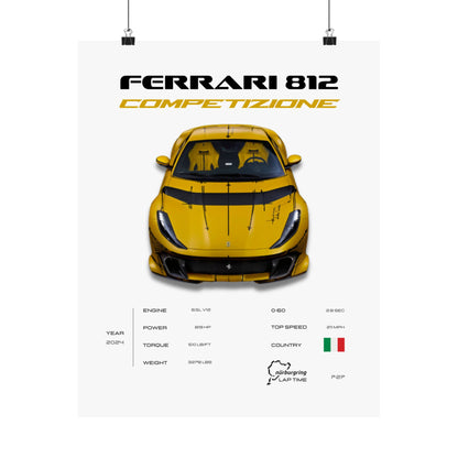 Ferrari 812 Competizione Poster