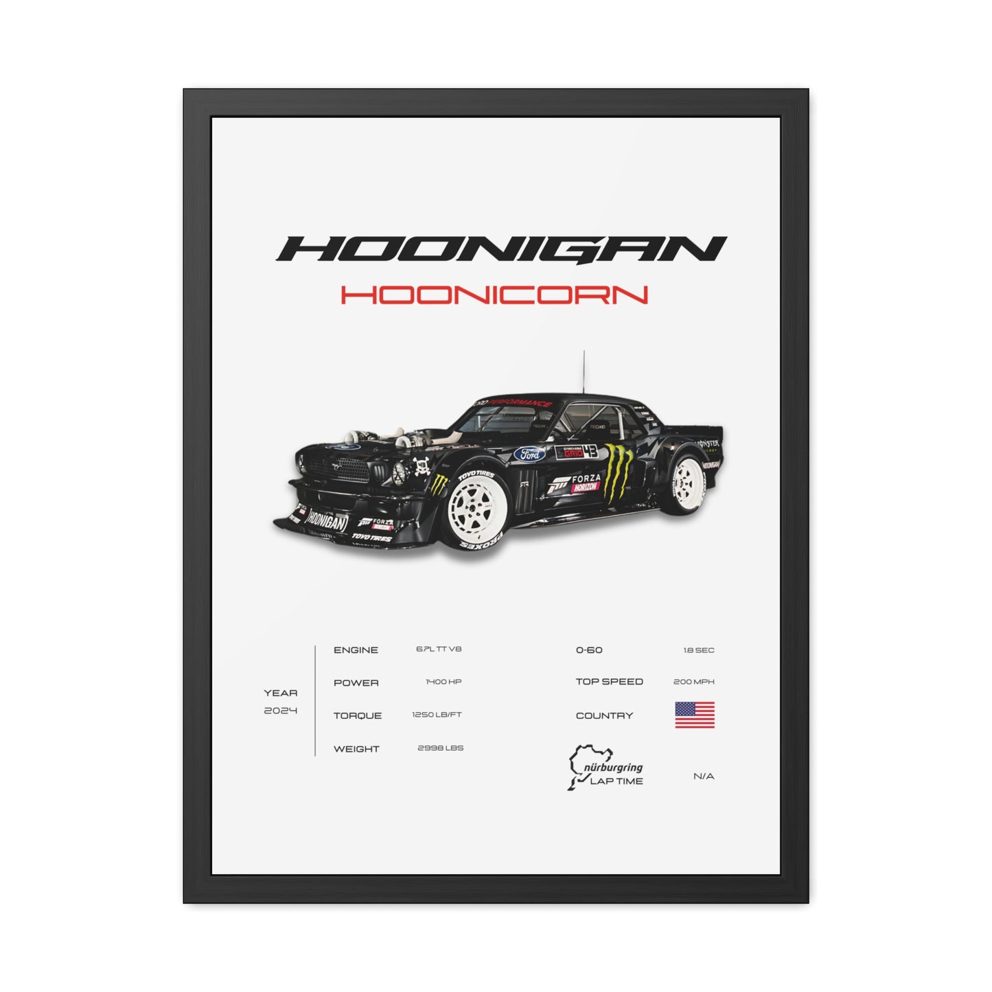 Hoonigan Hoonicorn Framed Poster