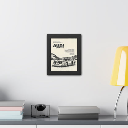 Audi S1 Vintage Rally Framed Poster
