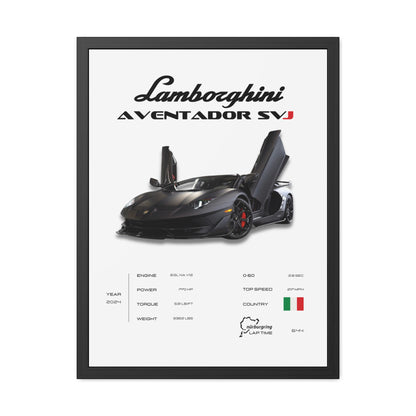 Lamborghini SVJ Framed Poster