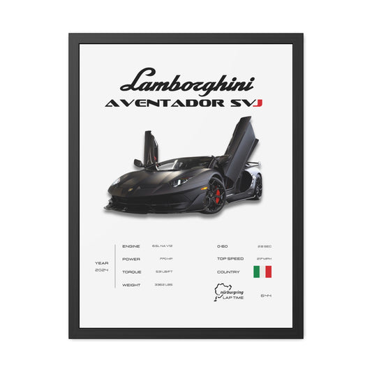 Lamborghini SVJ Framed Poster