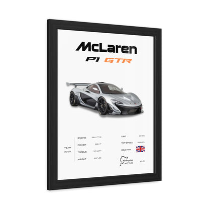 McLaren P1 GTR Framed Poster