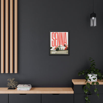 Senna McLaren F1 Framed Poster