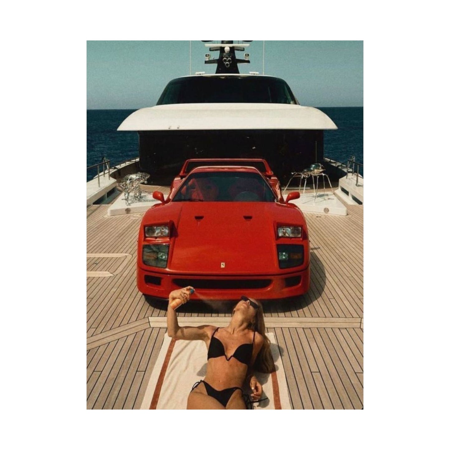 Ferrari F40 Yacht Poster