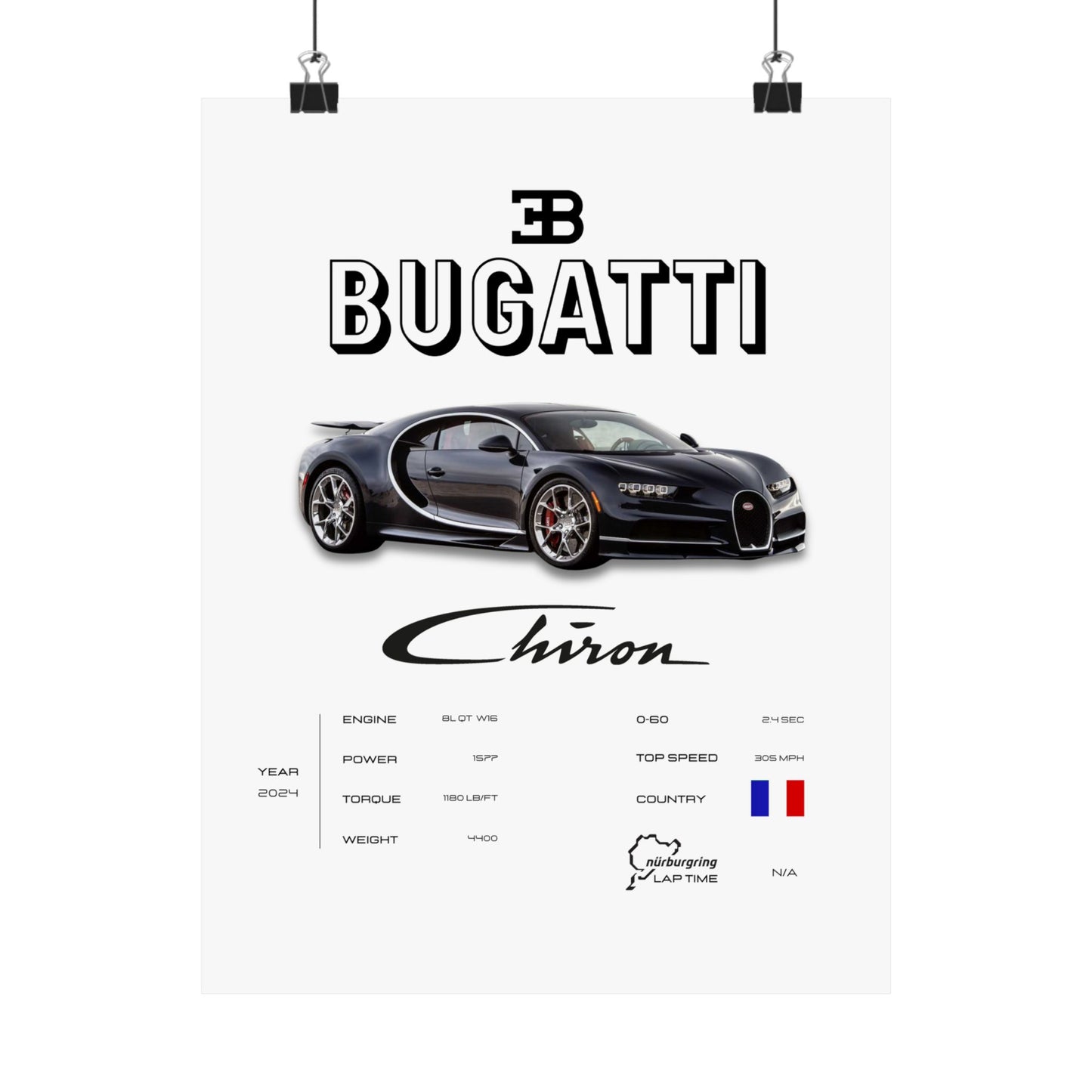 Bugatti Chiron Poster