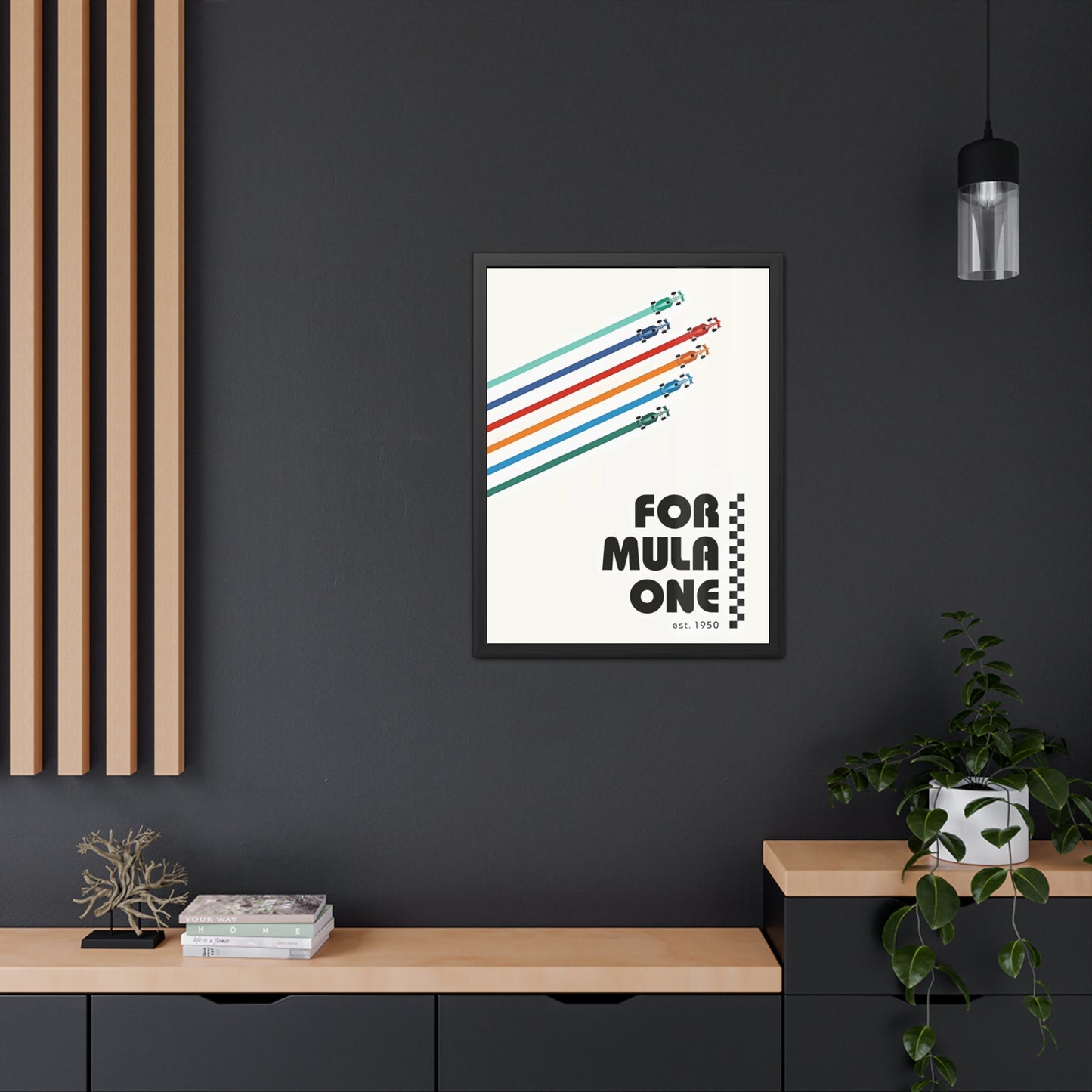 Vintage F1 Graphic Framed Poster