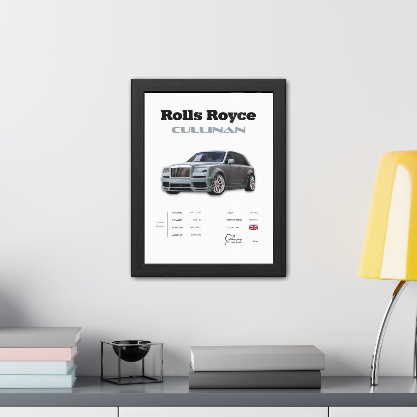 Rolls Royce Cullinan Framed Poster