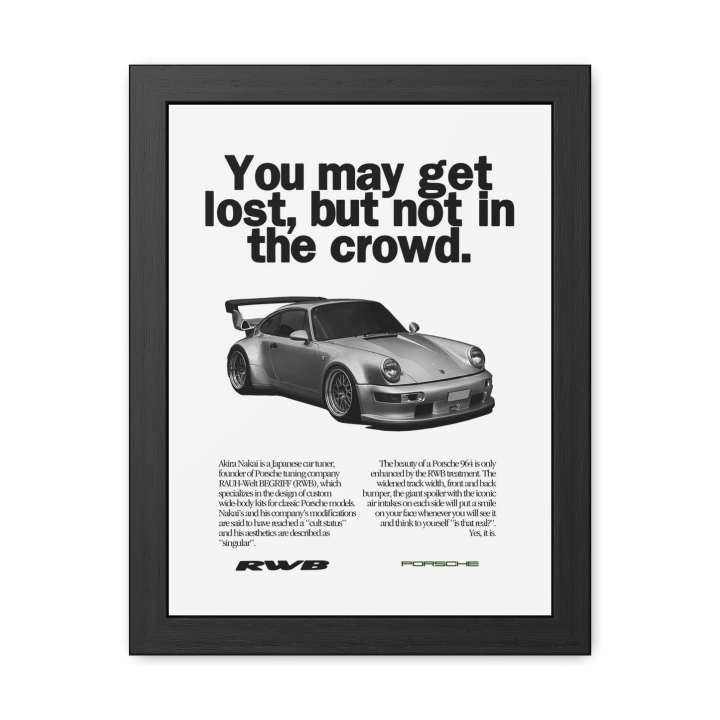 Vintage RWB Framed Poster