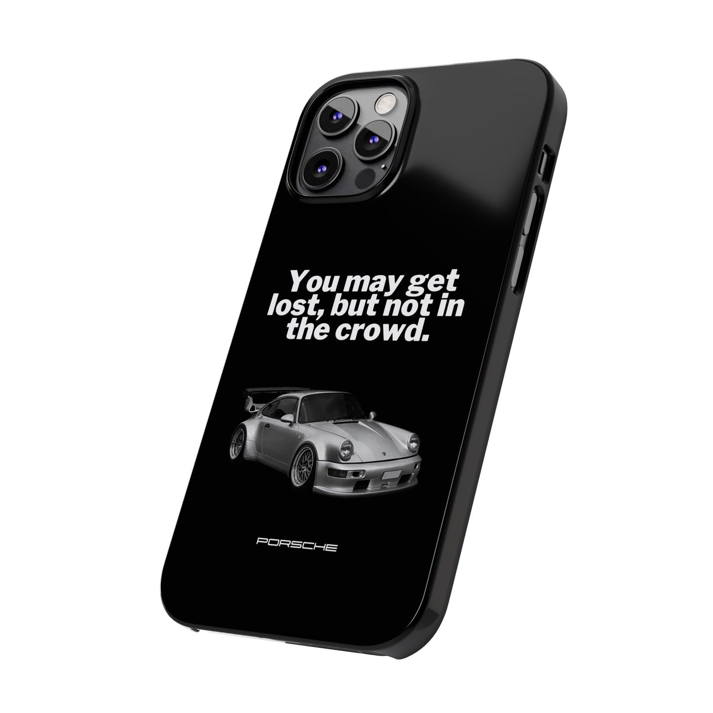 Lost In The Crowd iPhone Case - Black