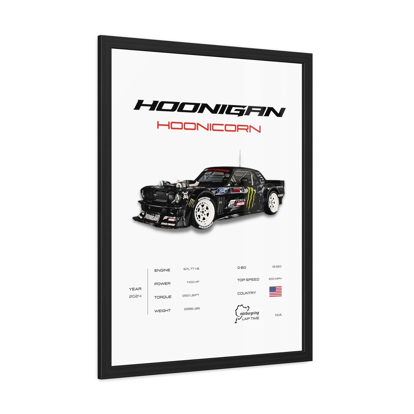 Hoonigan Hoonicorn Framed Poster