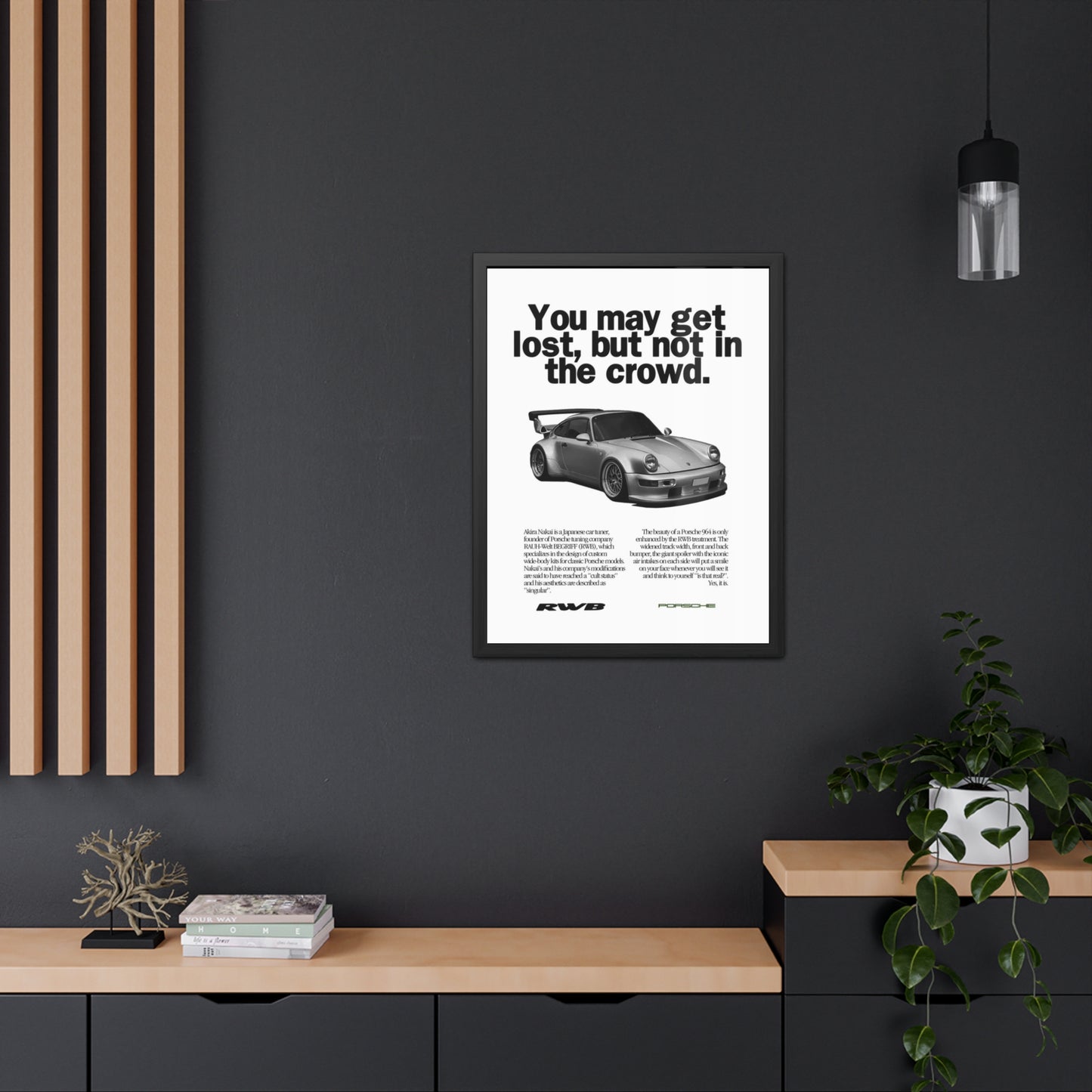 Vintage RWB Framed Poster