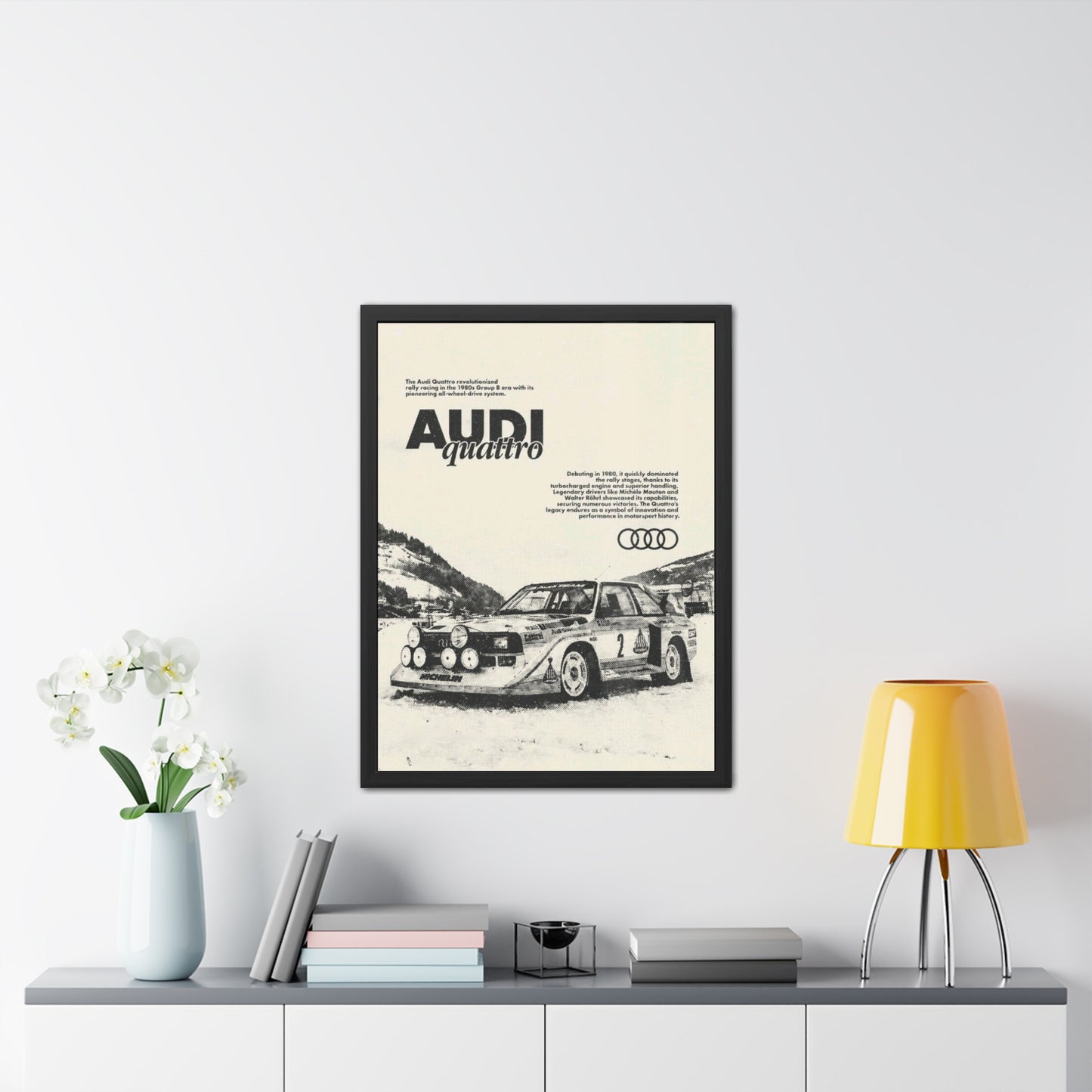 Audi S1 Vintage Rally Framed Poster