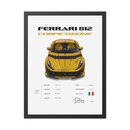 Ferrari 812 Competizione Framed Poster