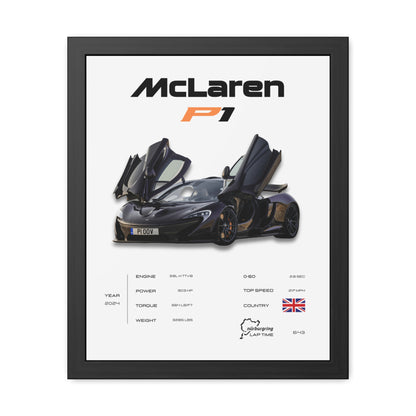 McLaren P1 Framed Poster